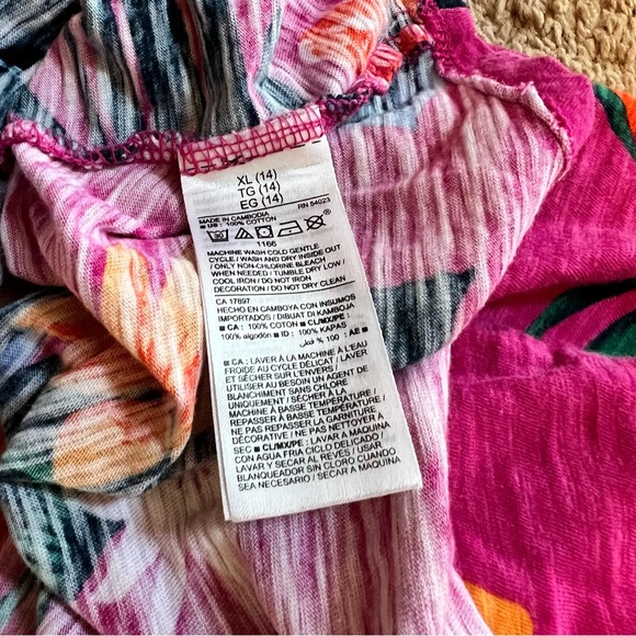 Girls Floral Tank Top Old Navy XL - Picture 6 of 6